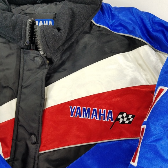 Yamaha Jacket Black Red Wht Blue Colorblock Snowmobile Racing Women’s XT VTG Y2K - Picture 4 of 16